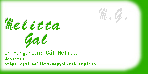 melitta gal business card