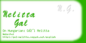 melitta gal business card
